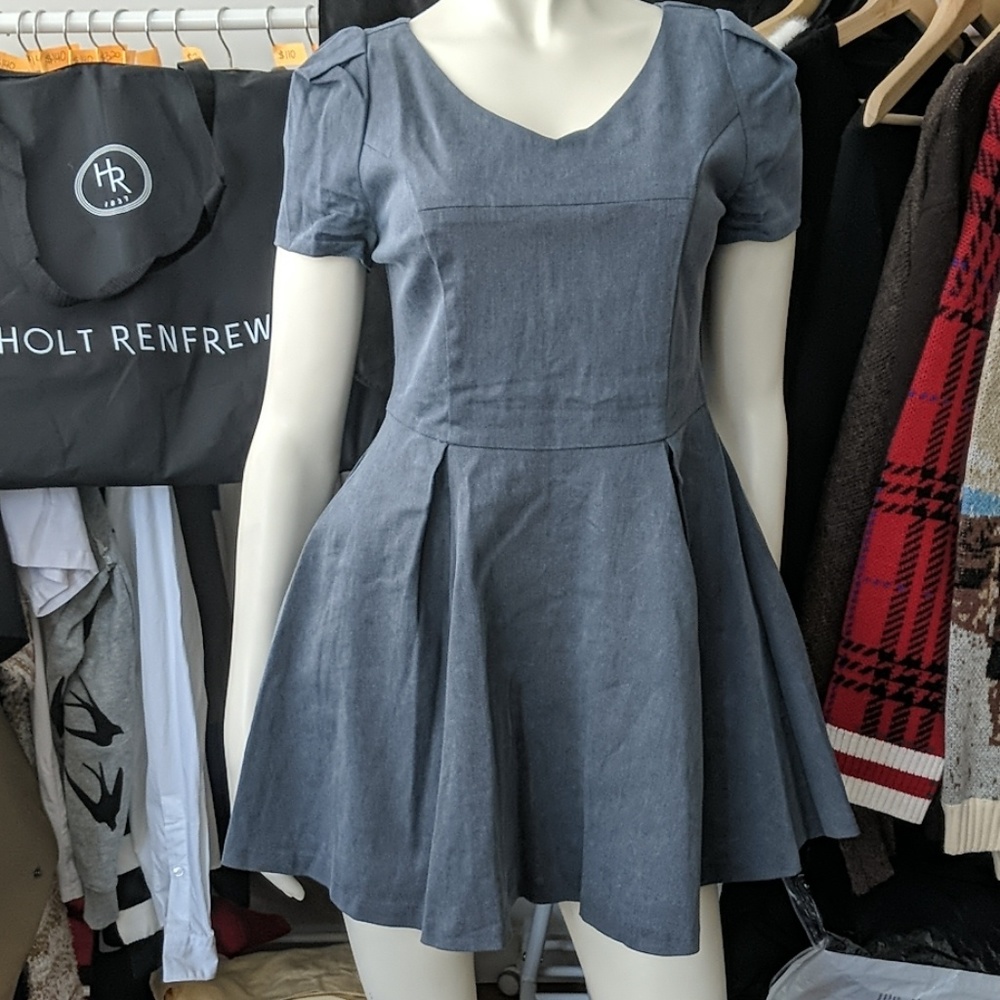 5/$100 Adorable Jean Mini Dress by Lily Brown